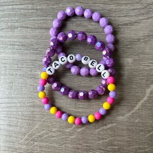 Taco Bell Beaded Bracelet Set